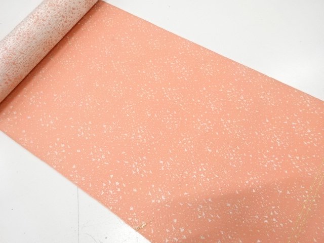 アンティーク　のり散らし模様織り出し　八寸帯地反物